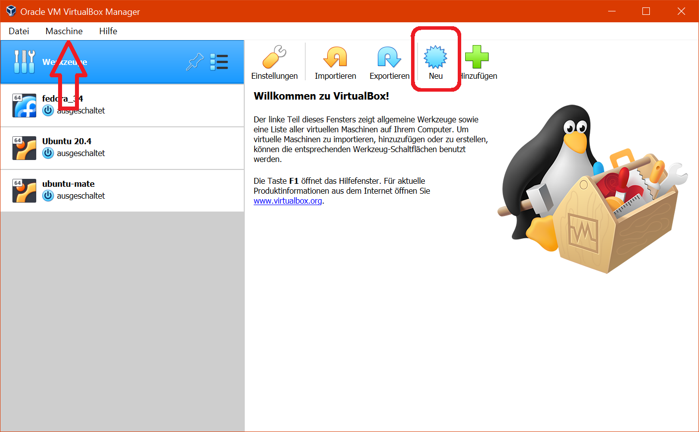 VirtualBox-neue-VM