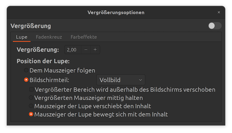 screenshot: Ubuntu-Einstellungen-bildschirmlupe