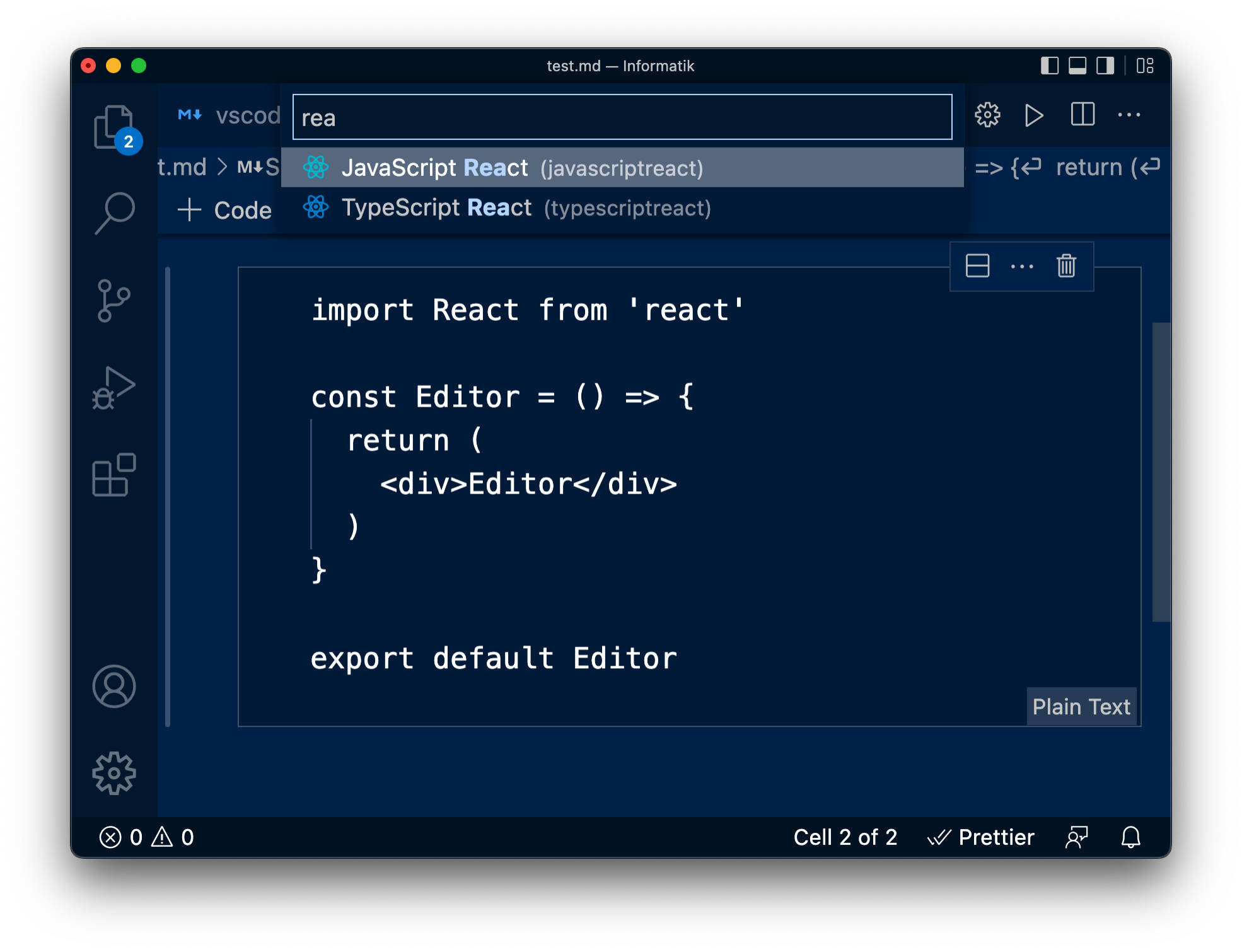 screenshot choose syntax for code-block