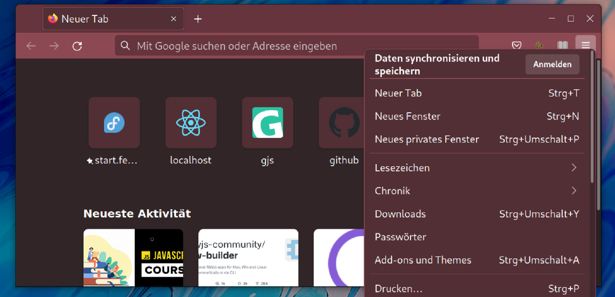 image: firefox-sittings-menu-on-fedora